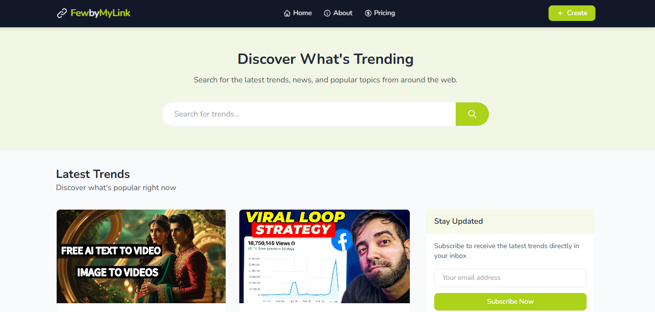 Few by MyLink Find Trending Content & Boost Your Online Reach